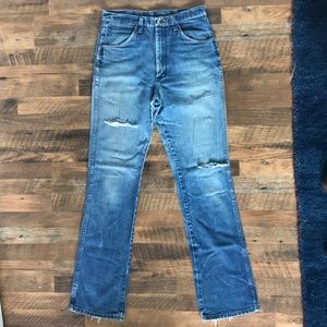 Worn and torn wranglers 33x36